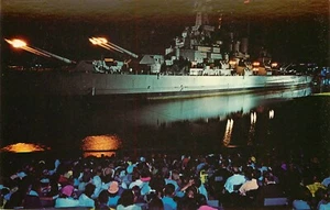 USS North Carolina BattleShip Bombardment Postcard 1980 Unstamped - Bild 1 von 2