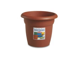 VASO PIANTE PLASTICA MEDITERRANEO STEFANPLAST CM. 18 MADE IN ITALY TERRACOTTA - Foto 1 di 1