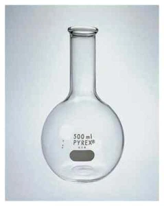 Pyrex USA 500ml Flat-Bottom Boiling Flask Lab Borosilicate Glassware - Picture 1 of 1