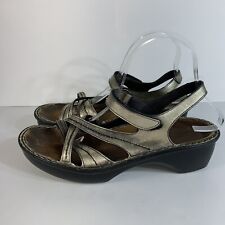 Naot Womens Gold Metallic Sandals Size 40 US 9