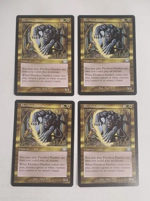 MTG Playset 4x Fleetfoot Panther (Planeshift/Gold/U) - BGM - Image 1 of 2