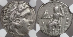 Alexander III der Große. AR Drachme, Kolophon postfrisch (336–323 v. Chr.). NGC Ch F. A1335 - Bild 1 von 4