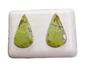 1 paio di cabochon opale verde circa 29,5x16,5 mm n. U34310 - Foto 1 di 1