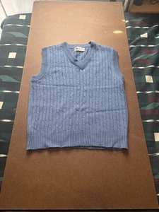 Vintage 70s Kings Road Sears Acrylic Knit Sweater Vest Size M - Picture 1 of 8