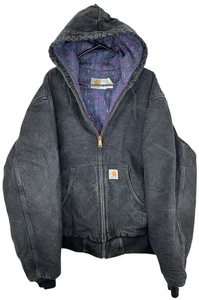 Vintage 90s Carhartt JB6865 Aztec Blanket Lined Jacket Mens Size 2XL Faded GRAIL - Picture 1 of 7