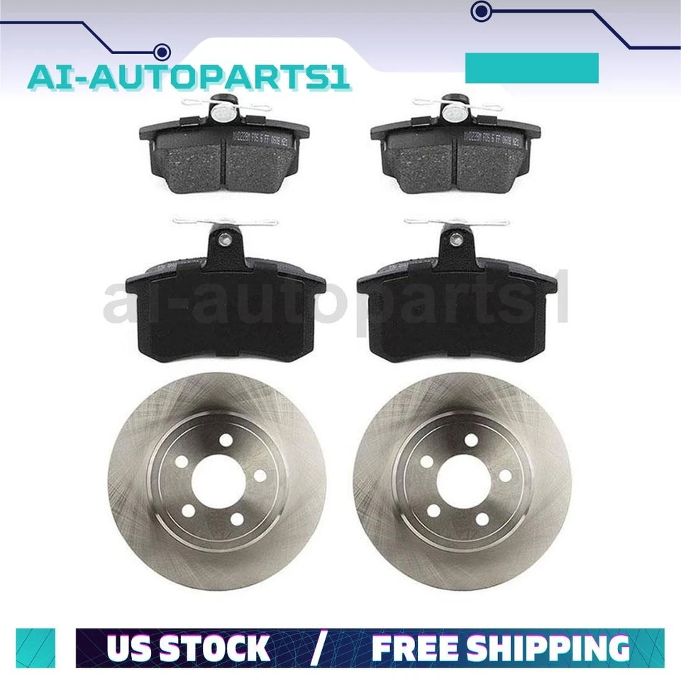 For 1988 1989 1990 1991 1992 Audi 80 Rear Disc Brake Rotors & Brake Pads - Image 1 of 4