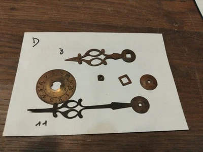 Paire AIGUILLES ancienne horloge comtoise  . D . - Photo 1/4