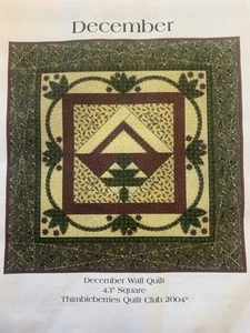 Thimbleberries Quilt Club 2004 December Wall Quilt Kit 43” Square Farmhouse - Picture 1 of 7