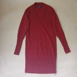 Abito Maglione Banana Republic Misto Lana Cashmere Taglia XS Rosso Lusso Vacanze - Foto 1 di 12