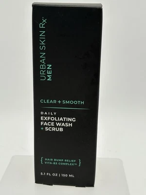 New in Box Urban Skin Rx Men Daily Exfoliating Face Wash & Scrub 5.1 oz. Sealed - Image 1 of 4