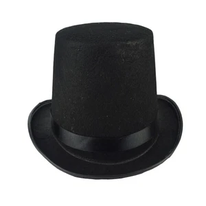 1PC Black Derby Hat Felt Hat Roaring 20s Costumes for Men Classic - Picture 1 of 12