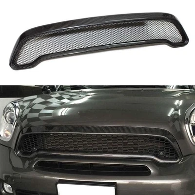 Parrilla delantera de fibra de carbono real para MINI Cooper Countryman R60 2010-2016 Foto 1 de 4