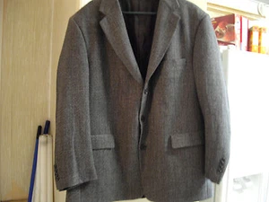 ROUNDTREE & YORKE Men's 2 Button Sport Jacket Coat GREY TWEED 46R EXC - Picture 1 of 4