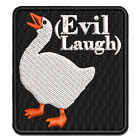 The Goose with an Evil Laugh Multi-Color Embroidered Iron-On Patch Applique