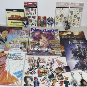 Anime Lot Of Stickers Manga Figures Keychains Posters Demon Slayer Miraculous - Picture 1 of 13