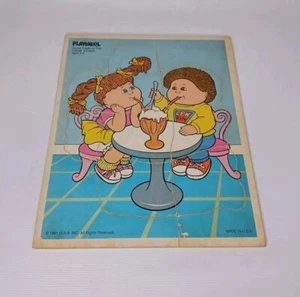 Playskool Cabbage Patch Kids Sweet Treats For Two 9 Piece Tray Puzzle 1991 - Picture 1 of 10