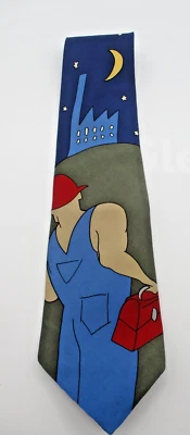 1991 THE BEATLES GRAVATA DE SEDA ~ "A HARD DAY'S NIGHT" ~ MANHATTAN MASCULINA - Imagem 1 de 4