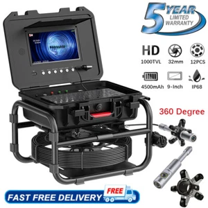 Kanalkamera mit 512HZ Sender 9" IPS Pan 360° Rotationsrohrinspektionskamera - Bild 1 von 33