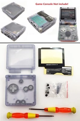 Transparent Clear Glacier Shell Housing Case For Game Boy Advance SP GBA SP
