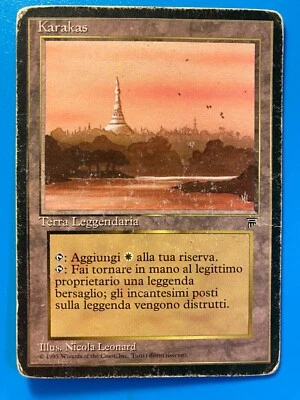 MTG 1x ITALIAN Karakas Legends OLD SCHOOL Legacy Magic the Gathering Card x1 HP - Image 1 of 2