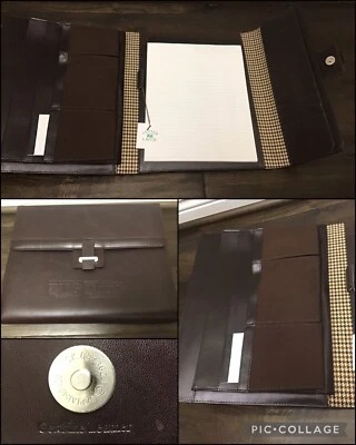 Portafolio de cuero Cutter & Buck fijos con nombres de logotipo en relieve con caja de almohadillas, ¡bonito! Foto 1 de 4