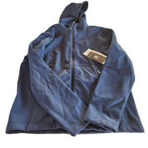 Spyder Men's Blue Full Zip Hooded Waterproof Softshell Hydroweb Jacket Med NWT - Picture 1 of 10