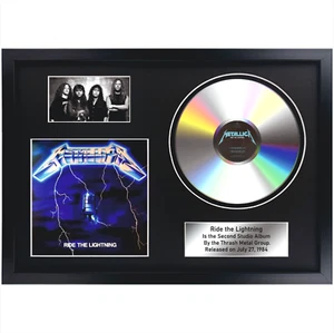 Metallica – Ride The Lightning / Memorabilia / Souvenir in black frame / Metal - Picture 1 of 16