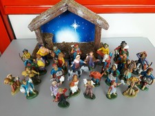 Presepe capanna vuota + lotto 27 statuine Italy 10 cm