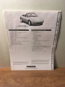 1996 Mazda MX-5 Miata Features Brochure - Bild 1 von 2