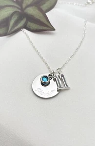 Personalised Name 11th Birthday Necklace Childs Daughter Friend Party Gift - Picture 1 of 4