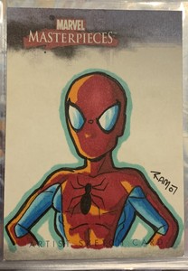 Marvel Masterpieces 1 of 1 Spider Man Hand Drawn Artist Sketch 2007