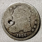 ♔ 1836 Capped Bust Dime, Silver