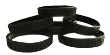 Black Awareness Bracelets 6 Piece Lot Silicone Wristbands Cancer Cause New