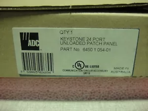 Keystone Patch Panel 24 Port 6450 1 054-01 open box new pictured - Picture 1 of 3