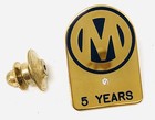 Vintage Manheim Auto Auction Employee 5 Years Service Pin 10k Gold Fill OA22
