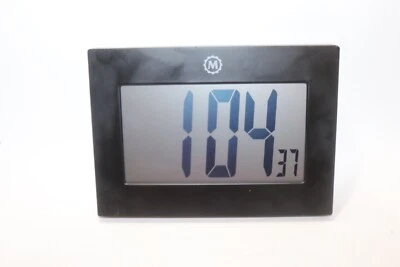 Marathon CL030064BK Large Frame Digital Wall Clock Black 9”x6” - Image 1 of 4