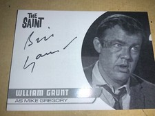 WILLIAM GAUNT WG1 PROOF AUTOGRAPH CARD SAINT ROGER MOORE UNSTOPPABLE CHAMPIONS
