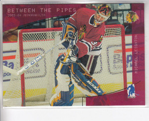03/04 BAP Memorabilia Chicago Blackhawks Michael Leighton BTP Ruby #178/200 #143