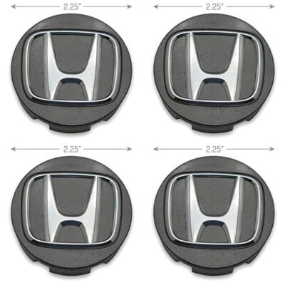 Honda Fit Dark Gray OEM 16" Wheel Center Caps 44732-T5R-A11 2.25" Diameter - Image 1 of 2
