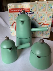 Set Moka Lavazza Carmencita  , caffettiera vintage con zuccheriera e lattiera . - Foto 1 di 3