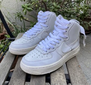 Nike Air Force 1 High Triple White Turnschuhe Jugend Größe 4,5Y Damen 6 653998-100 - Bild 1 von 10