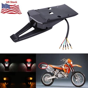 Universal Dirt Bike LED Enduro Guardabarros Trasero Paradabarros Freno Luz Trasera Lámpara Doble Sport - Imagen 1 de 12