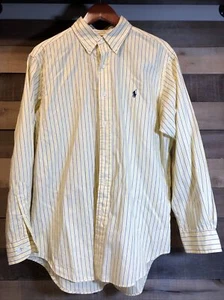 Ralph Lauren Herren Classic Fit Hemd Größe 16 - 32/33 Gelb Button Down L - Bild 1 von 5