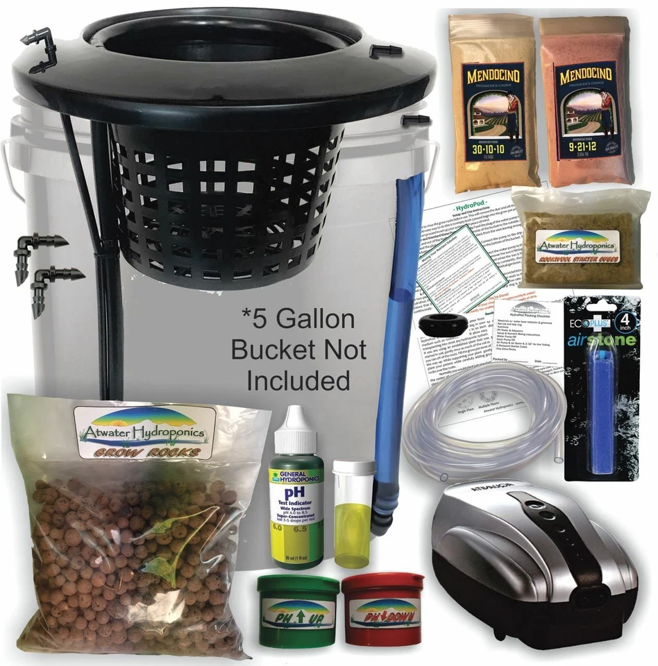 The Atwater HydroPod - DIY DWC System - Add Your Own Bucket KIT - Image 1 of 1