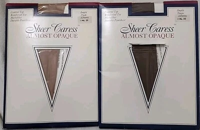 Pantimedias Sheer Caress casi opacas talla amplia desnuda amplia topo control superior refinado Foto 1 de 4