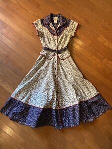 Vintage 1970’s Gunne Sax By Jessica Dress Size 5 Calico 