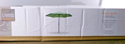 Living Accents Sage Green 9ft Market Umbrella, 8353997, New A2