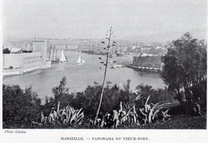 IMAGE 1901 PRINT MARSEILLE PANORAMA DU VIEUX PORT - Picture 1 of 1