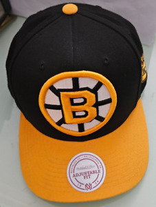 mitchell & ness nostalgia co  BOSTON BRUINS  snapback cap hat black & yellow