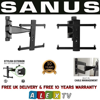 SANUS VMF720 Advanced Full Motion Medium TV Mount Bracket for 32” to 55” LED TVs - Image 1 of 4
